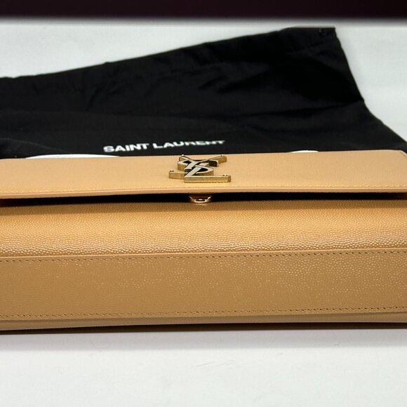 Saint Laurent YSL Monogram Kate Medium Crossbody Grained Leather Chain Bag - Picture 11 of 16